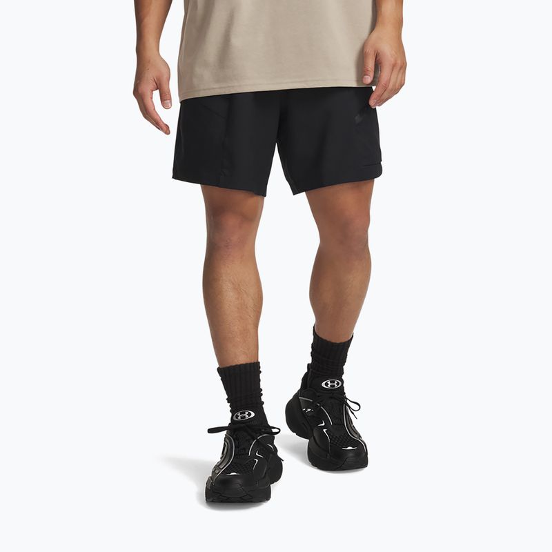 Spodenki treningowe męskie Under Armour Unstoppable Woven Shorts black/black