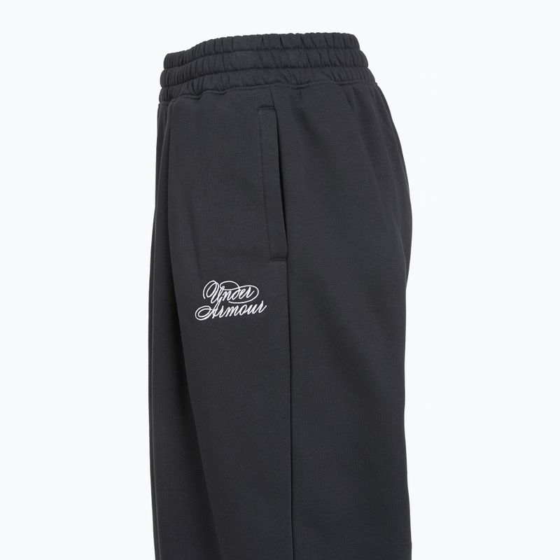 Spodnie damskie Under Armour Rival Fleece Script black/white 3