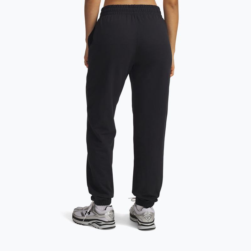 Spodnie damskie Under Armour Sport Terry Jogger black/white 3