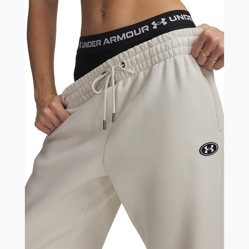 Spodnie damskie Under Armour Icon Fleece Nov Jogger summit white/white 4