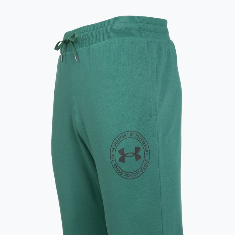 Spodnie męskie Under Armour Rival LW Graphic Jogger rack green/black 3