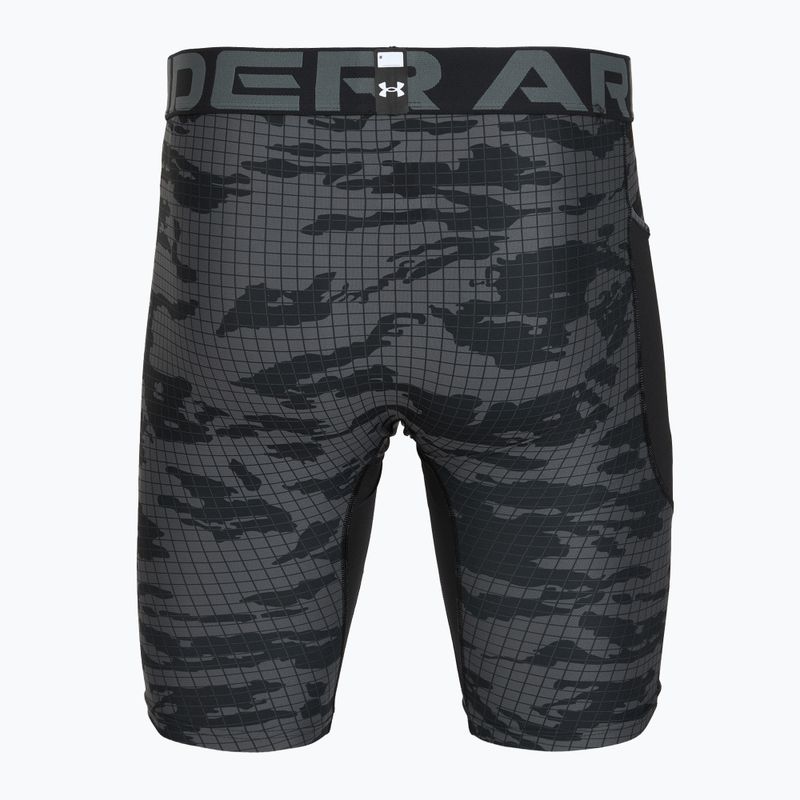 Spodenki treningowe męskie Under Armour HG Printed Long Short black/castlerock/white 2