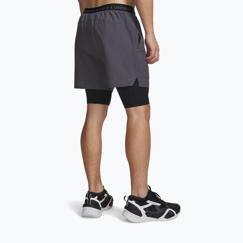 Spodenki treningowe męskie Under Armour Vanish Woven 2.0 2IN1 Shorts castlerock/black 3