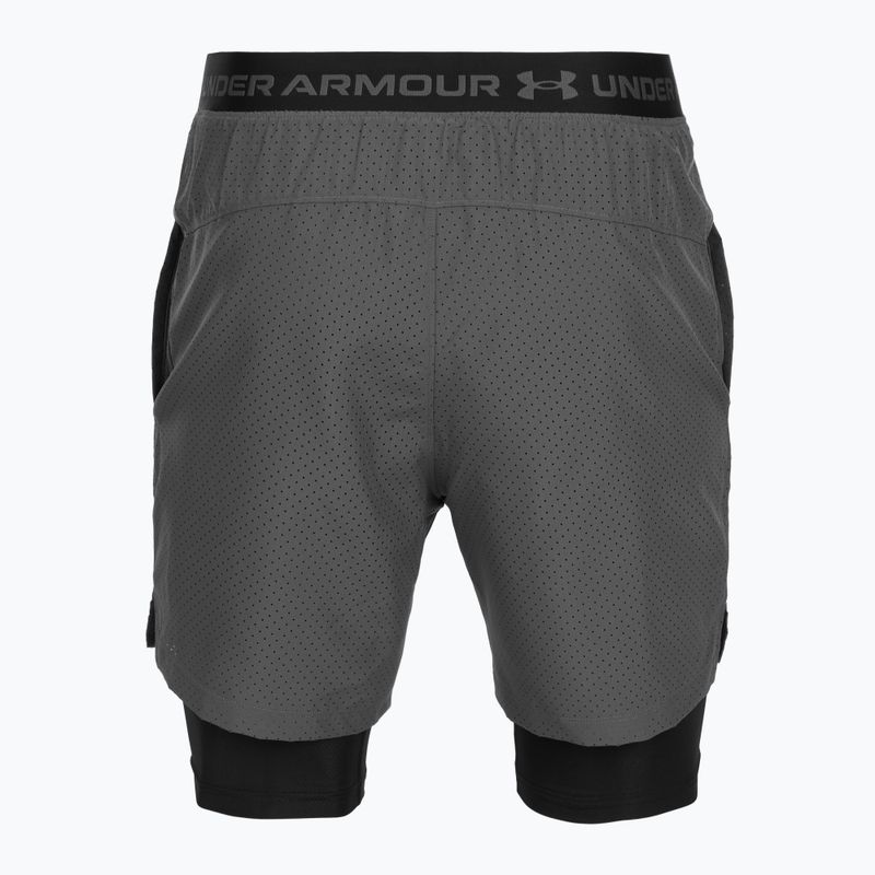 Spodenki treningowe męskie Under Armour Vanish Woven 2.0 2IN1 Shorts castlerock/black 6