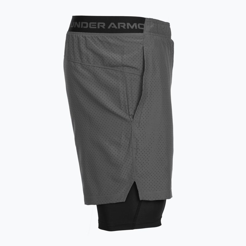 Spodenki treningowe męskie Under Armour Vanish Woven 2.0 2IN1 Shorts castlerock/black 7