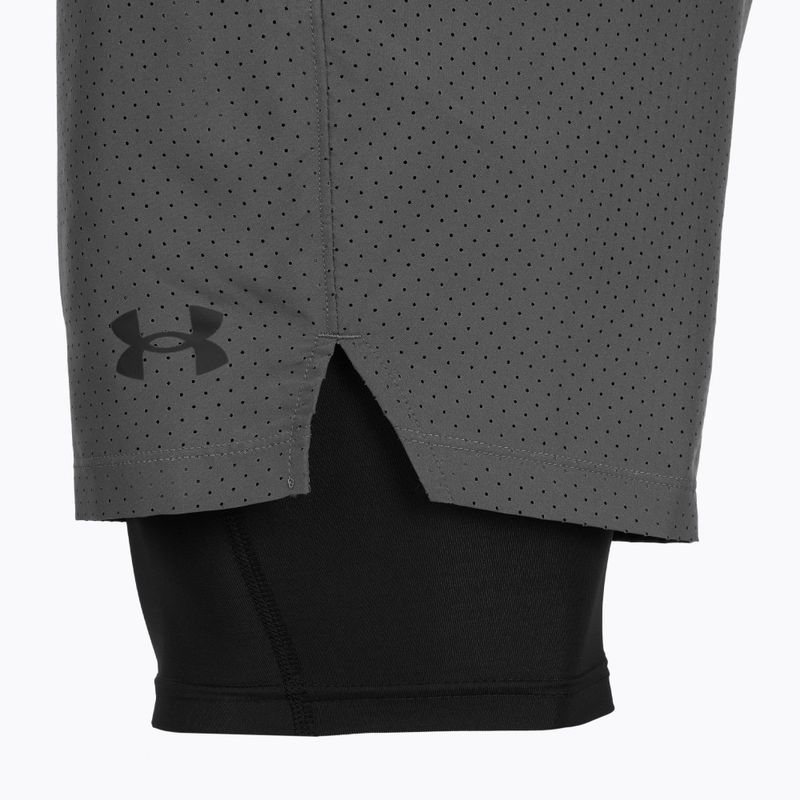 Spodenki treningowe męskie Under Armour Vanish Woven 2.0 2IN1 Shorts castlerock/black 8
