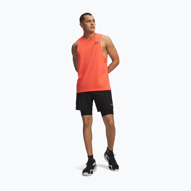 Spodenki treningowe męskie Under Armour Vanish Woven 2.0 2IN1 Shorts ultimate black/venom red/venom red 2