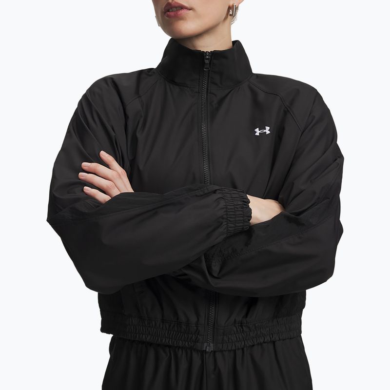 Kurtka treningowa damska Under Armour Rival Woven Jacket ultimate black/white 3
