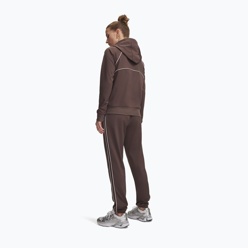 Dres damski Under Armour Rival Tricot Tracksuit HD peppercorn/white 2