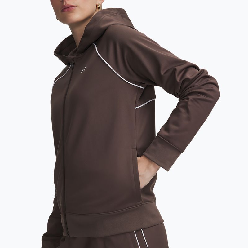 Dres damski Under Armour Rival Tricot Tracksuit HD peppercorn/white 3
