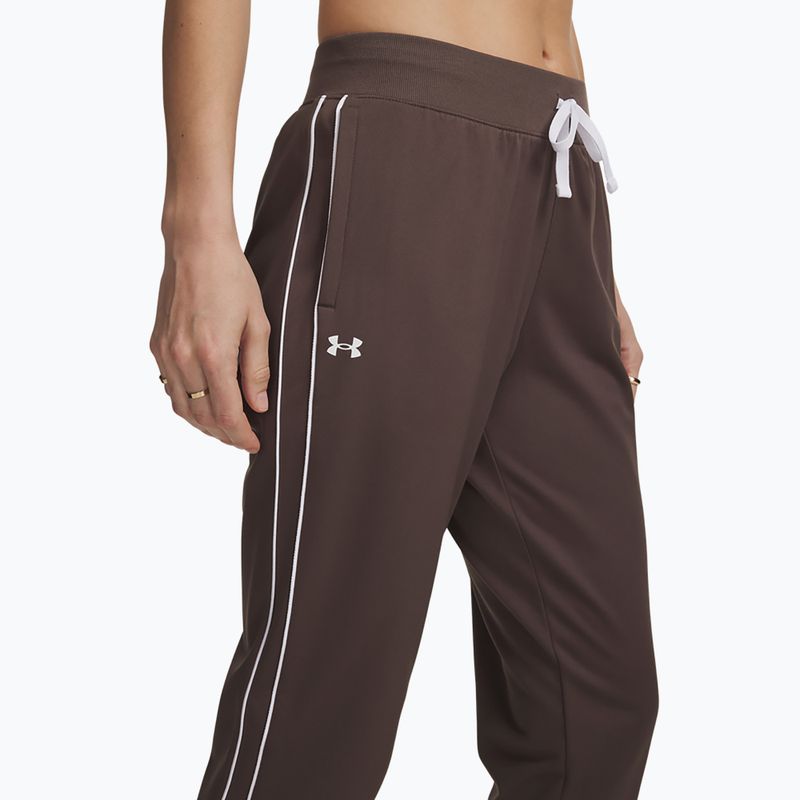 Dres damski Under Armour Rival Tricot Tracksuit HD peppercorn/white 4