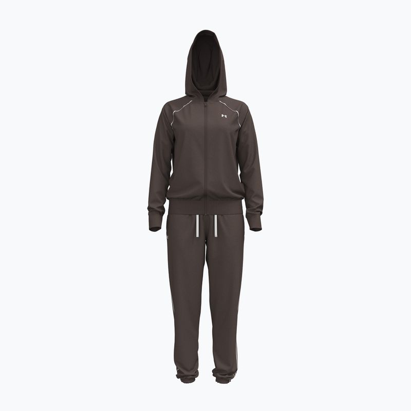 Dres damski Under Armour Rival Tricot Tracksuit HD peppercorn/white 5