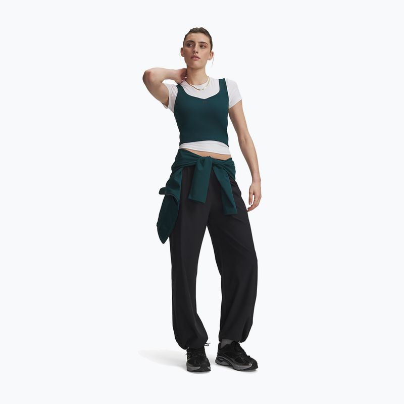 Spodnie treningowe damskie Under Armour Rival Woven Core Pants black/white 2