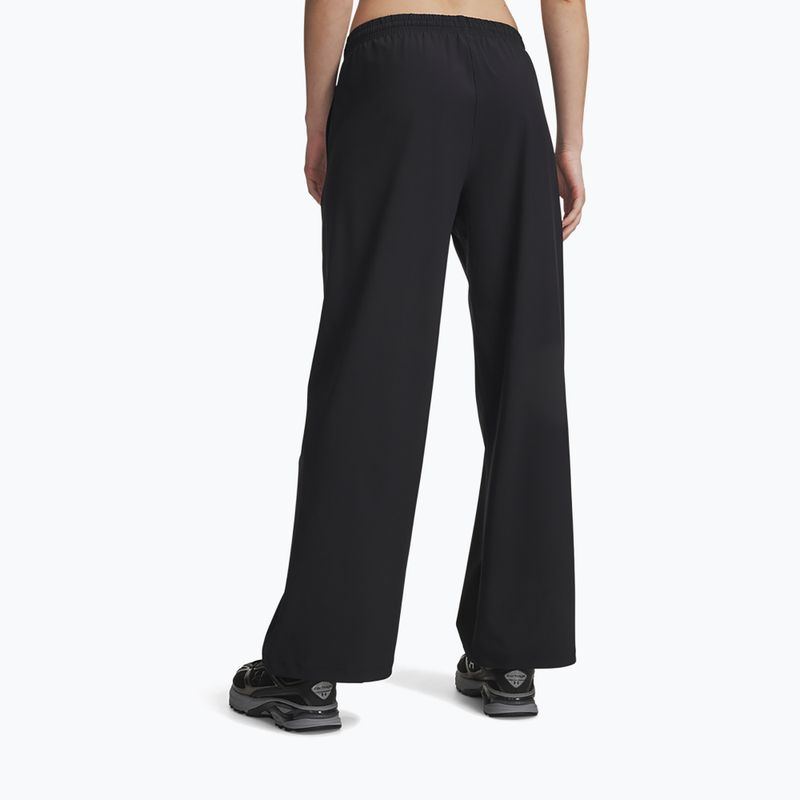 Spodnie treningowe damskie Under Armour Rival Woven Core Pants black/white 3
