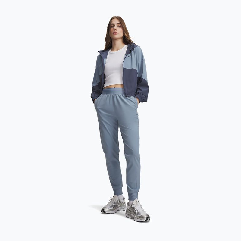 Spodnie treningowe damskie Under Armour Sport High Rise Woven Pant blue wind/black 2