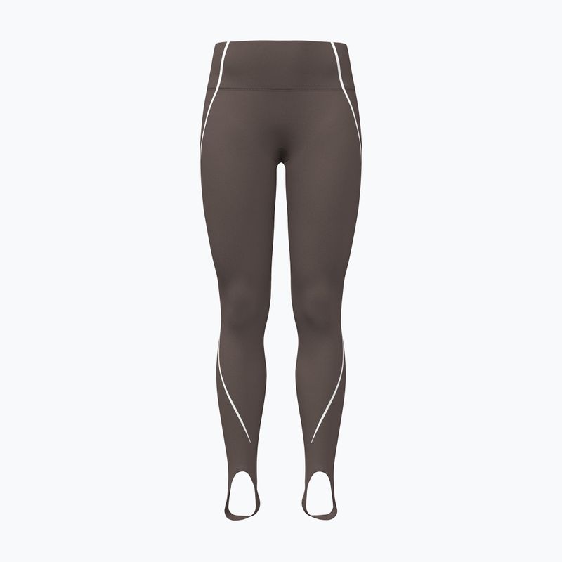 Legginsy treningowe damskie Under Armour Meridian Contour Stirrup Leggings peppercorn/white/peppercorn