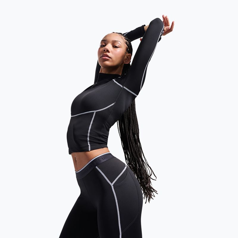 Longsleeve treningowy damski Under Armour ColdGear Elite Mock ultimate black/reflective 5