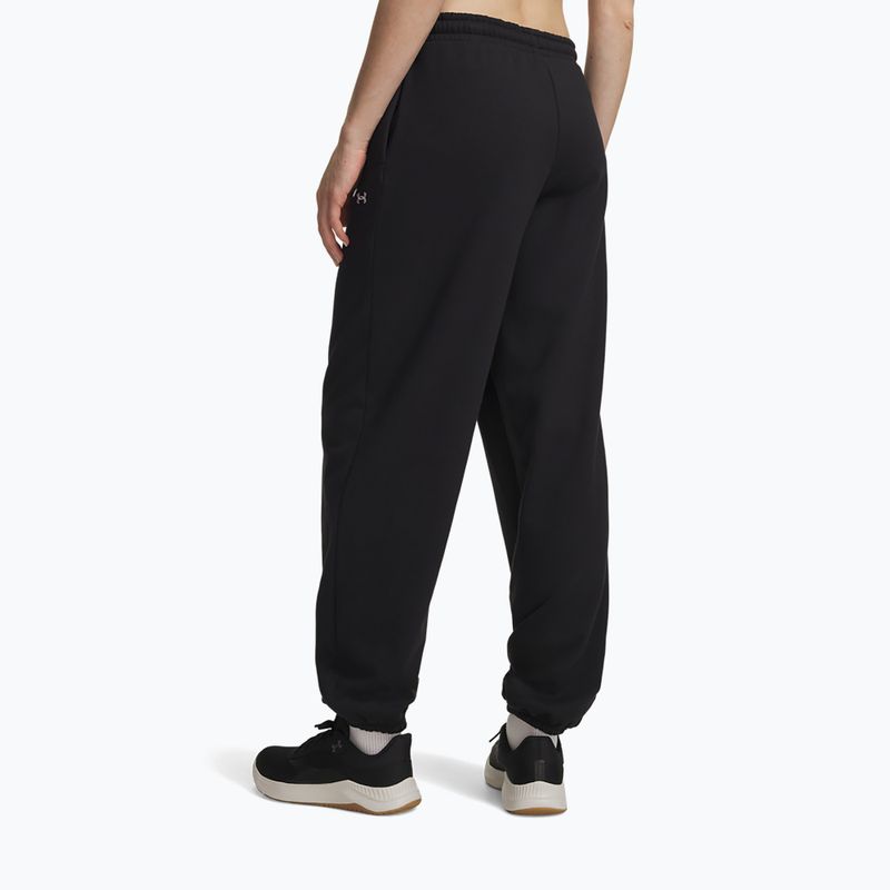 Spodnie damskie Under Armour Icon Fleece Gym Pant ultimate black/white 3