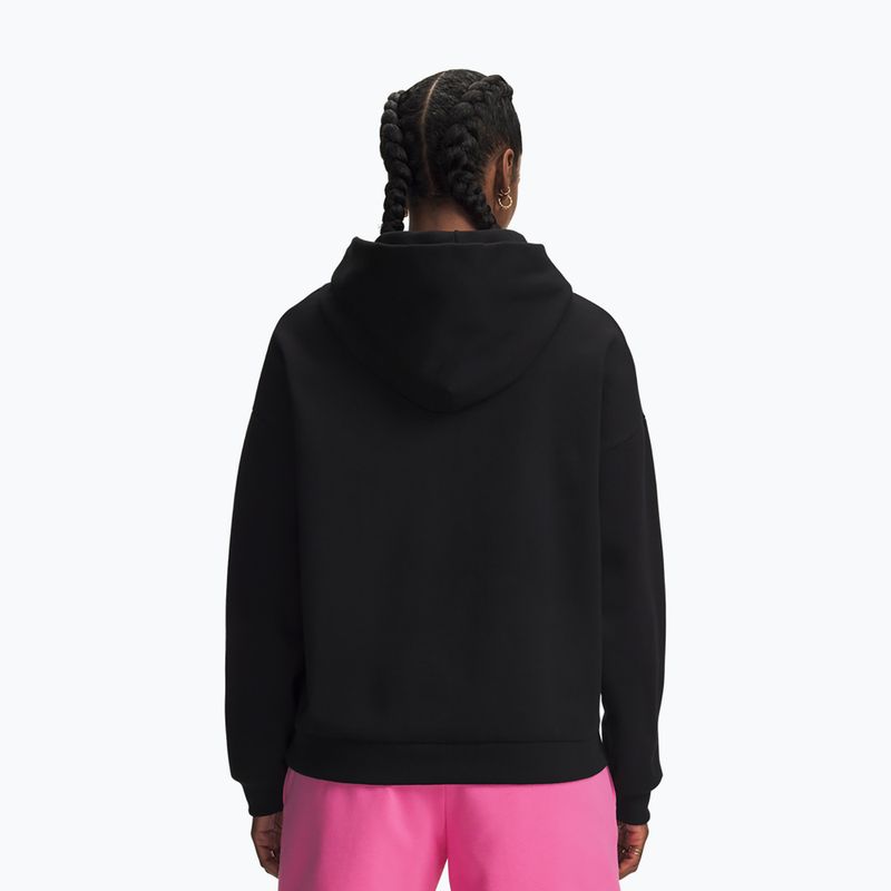 Bluza damska Under Armour Icon Fleece Hoodie ultimate black/white 2