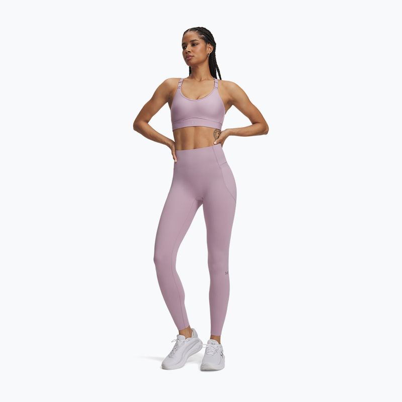 Legginsy treningowe damskie Under Armour Vanish Elite Leggings mauve pink/metallic silver 2