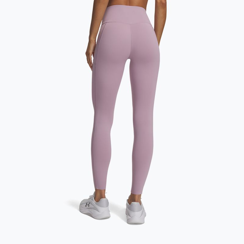 Legginsy treningowe damskie Under Armour Vanish Elite Leggings mauve pink/metallic silver 3