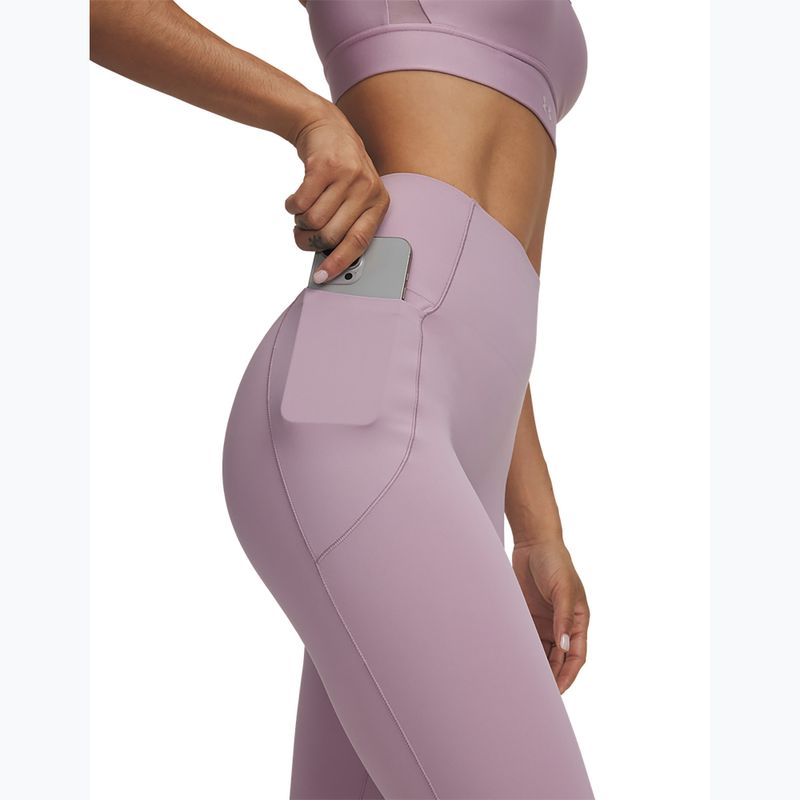Legginsy treningowe damskie Under Armour Vanish Elite Leggings mauve pink/metallic silver 4