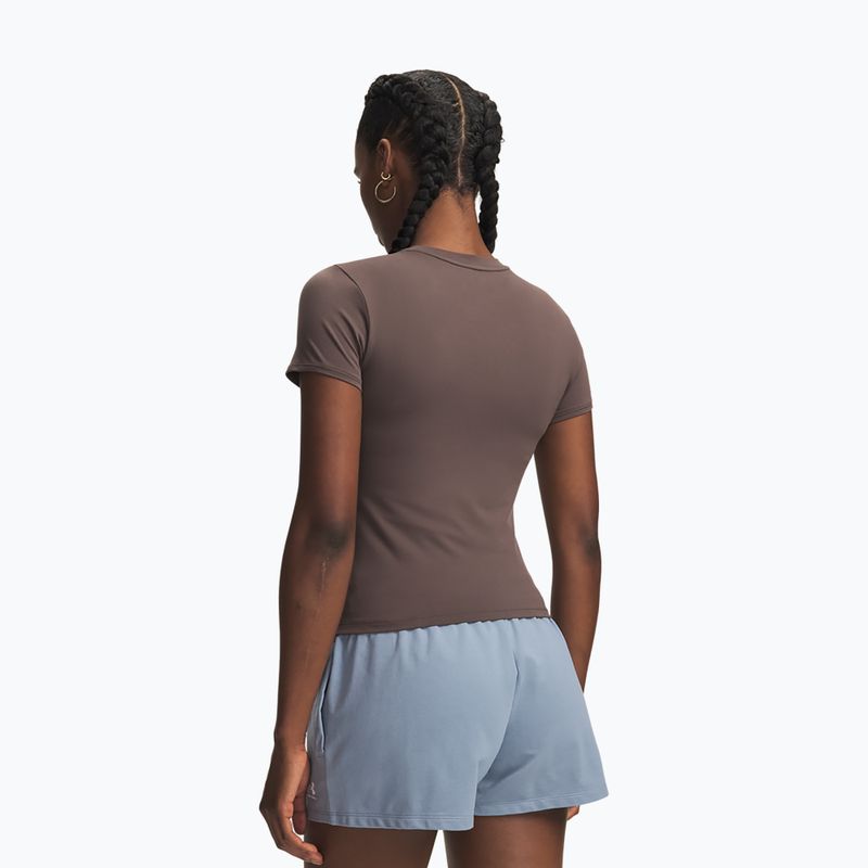 Koszulka treningowa damska Under Armour Motion Fitted SS peppercorn/white 2