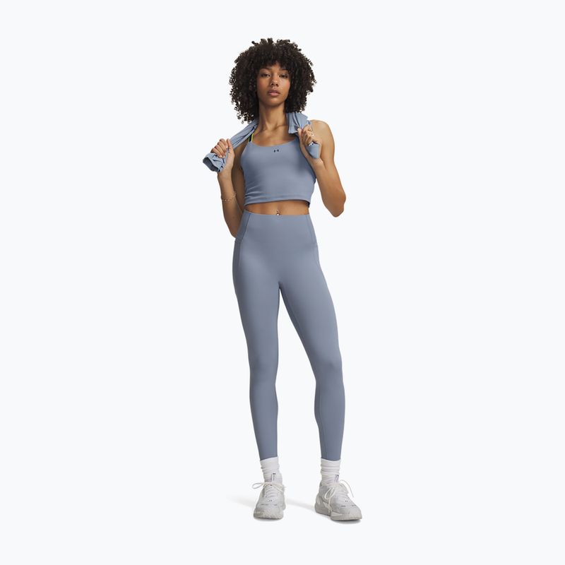Legginsy treningowe damskie Under Armour Vanish Elite Leggings blue wind/metallic silver 2