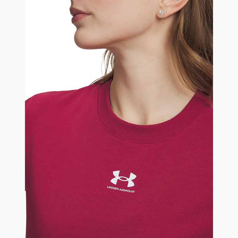 Koszulka damska Under Armour Rival Core claret/white 3