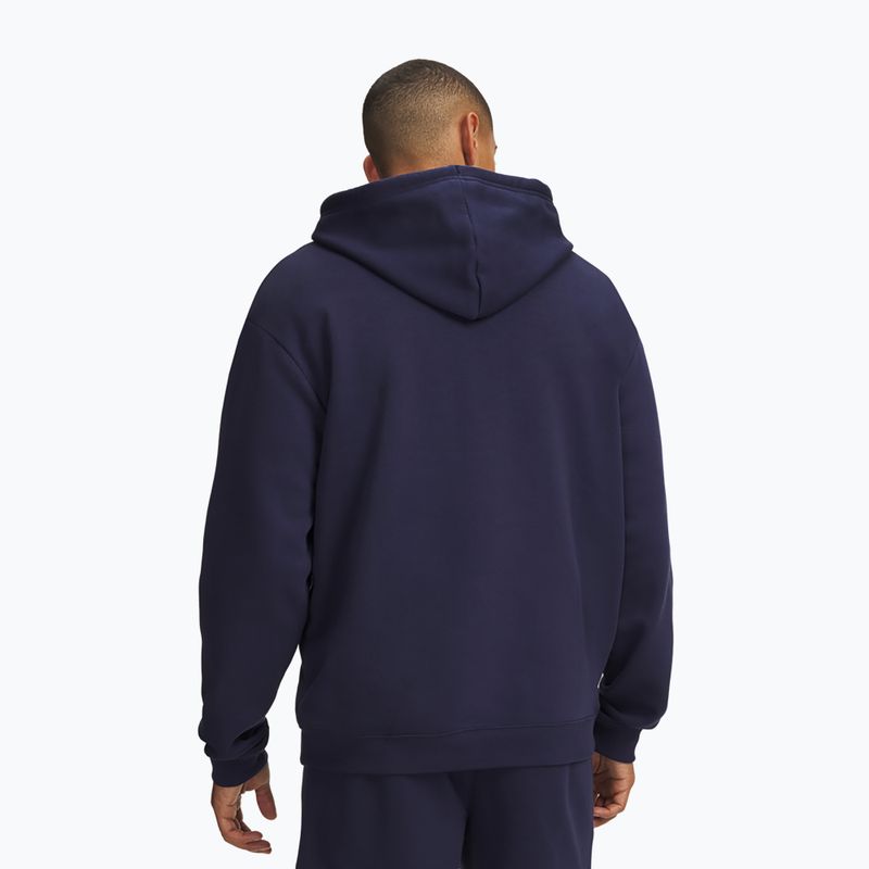 Bluza męska Under Armour Rival Fleece Hoodie midnight navy/white 2