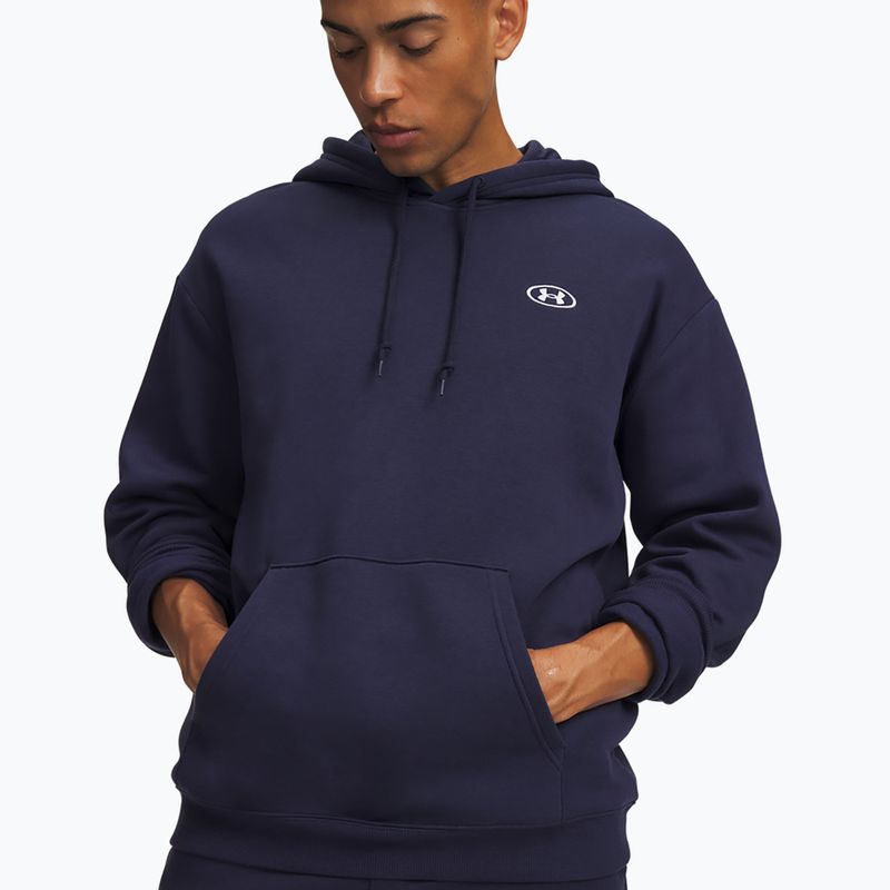 Bluza męska Under Armour Rival Fleece Hoodie midnight navy/white 3