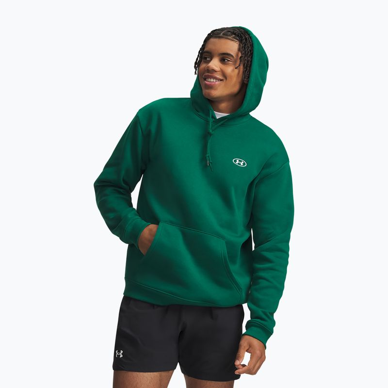 Bluza męska Under Armour Rival Fleece Hoodie campus ivy/white