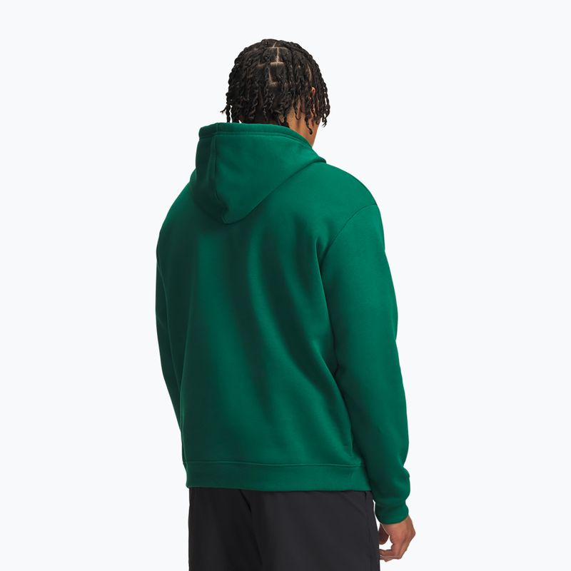 Bluza męska Under Armour Rival Fleece Hoodie campus ivy/white 2