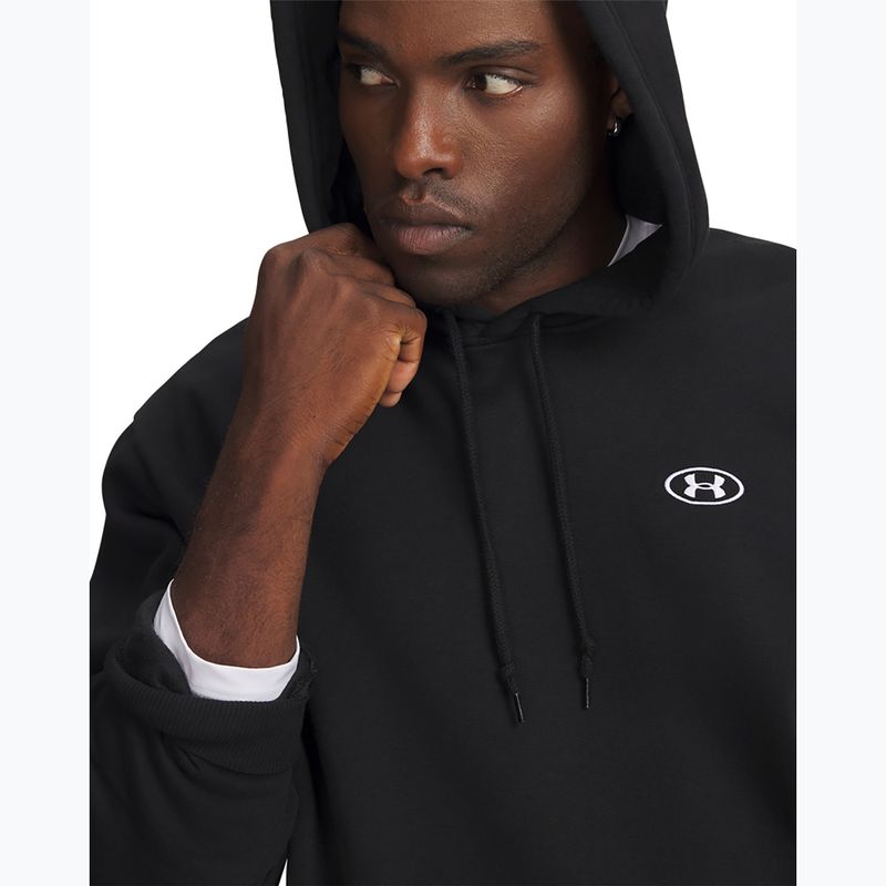 Bluza męska Under Armour Rival Fleece Hoodie ultimate black/white 3