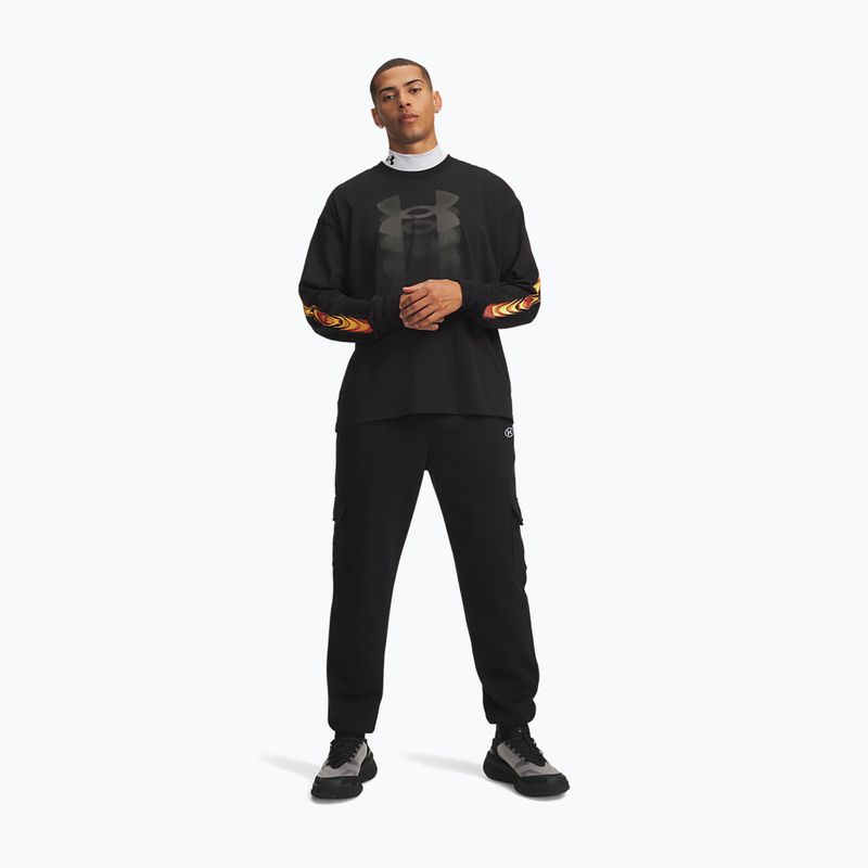 Spodnie męskie Under Armour Rival Fleece Cargo ultimate black/white 2