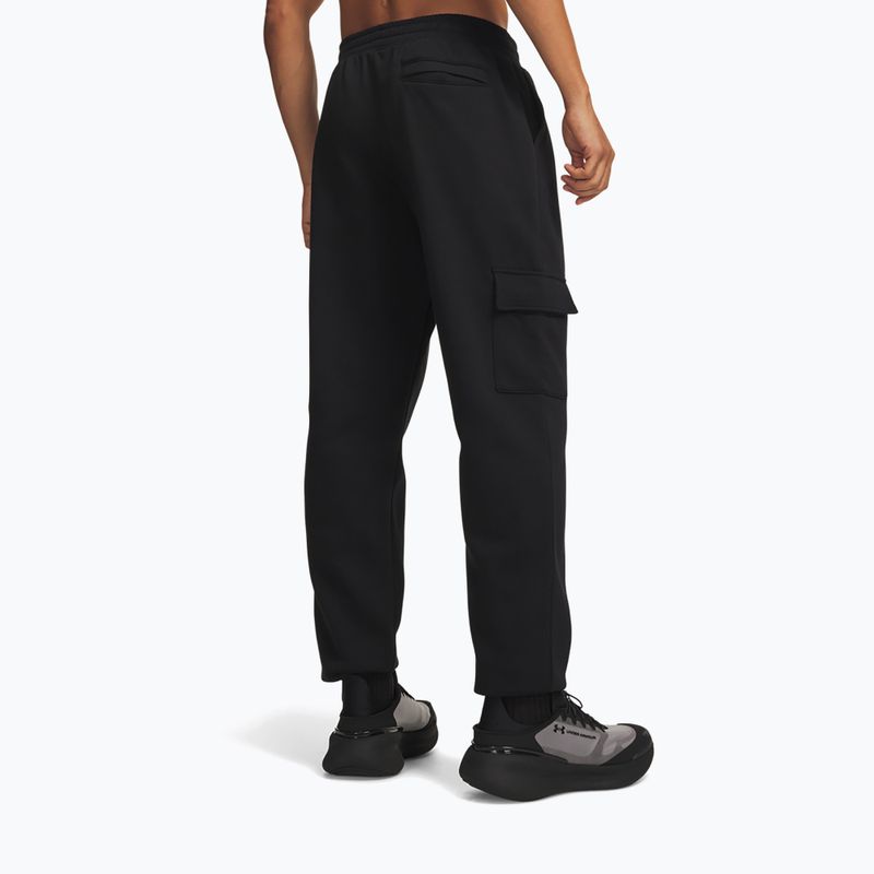 Spodnie męskie Under Armour Rival Fleece Cargo ultimate black/white 3