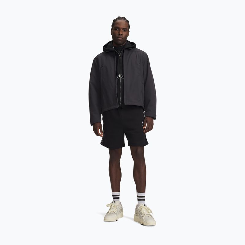 Spodenki męskie Under Armour Icon Fleece Taped Shorts ultimate black/white 2
