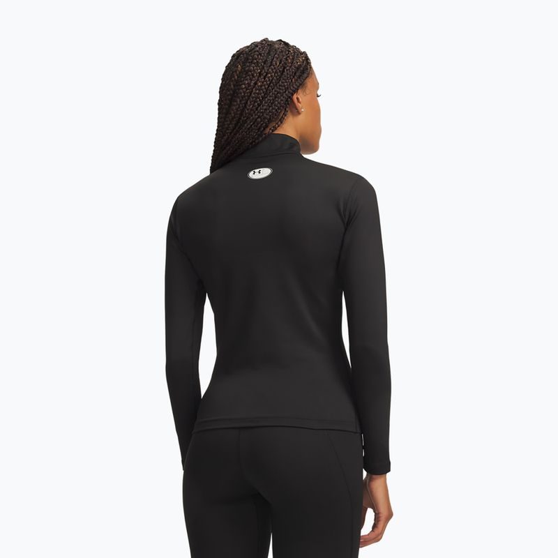 Longsleeve treningowy damski Under Armour ColdGear Mock LS ultimate black/white 2