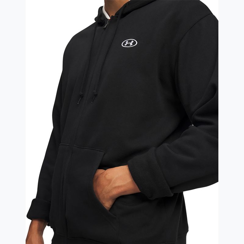 Bluza męska Under Armour Rival Fleece Full Zip ultimate black/white 3