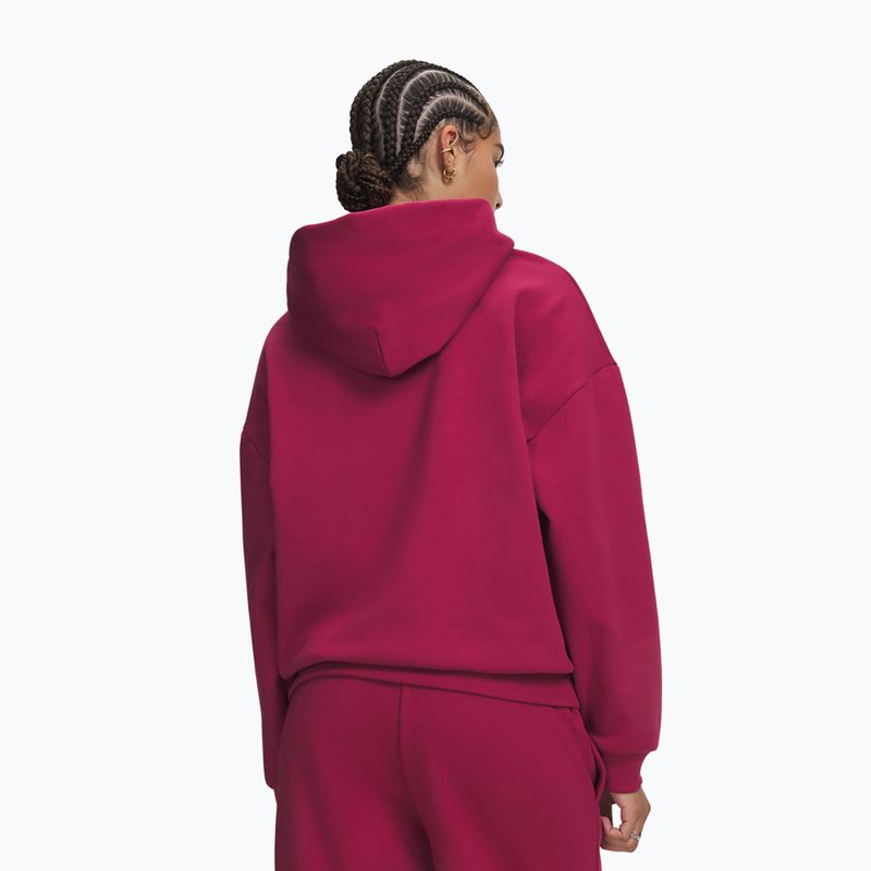 Bluza damska Under Armour Icon Fleece Hoodie claret/white 2