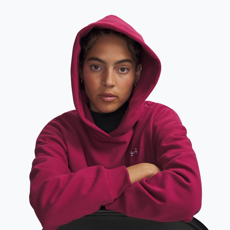 Bluza damska Under Armour Icon Fleece Hoodie claret/white 3