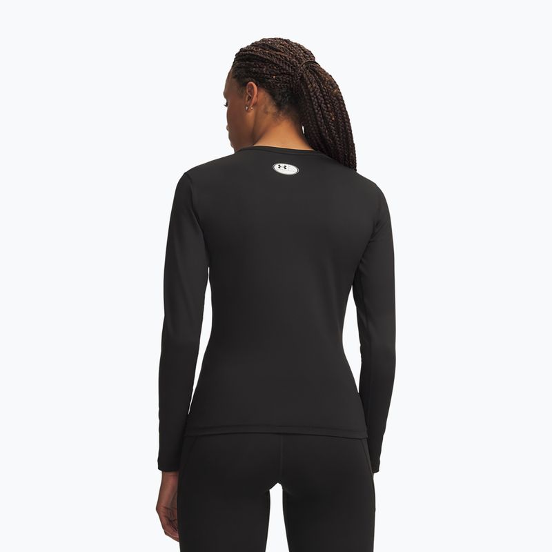 Longsleeve treningowy damski Under Armour ColdGear Crew ultimate black/white 2