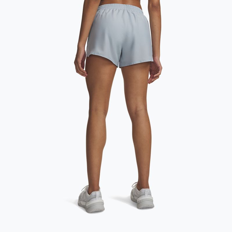 Spodenki do biegania damskie Under Armour Fly By 3" Shorts blue fog/blue fog/reflective 3