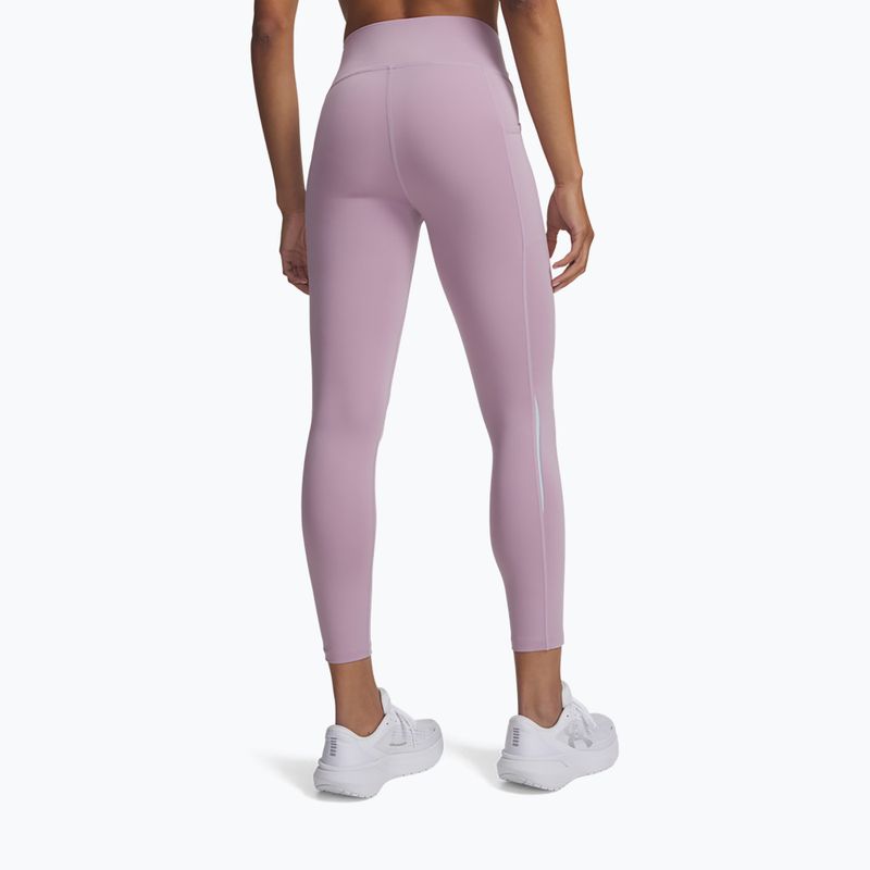 Legginsy do biegania damskie Under Armour Velociti Ankle Tights mauve pink/reflective 3