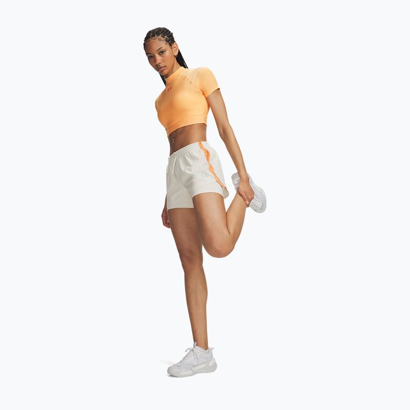 Spodenki do biegania damskie Under Armour Velociti Pro 4" 2N1 Shorts stone/reflective 2