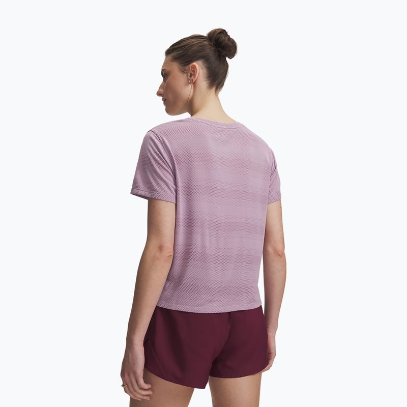 Koszulka do biegania damska Under Armour Velociti SS mauve pink/reflective 2