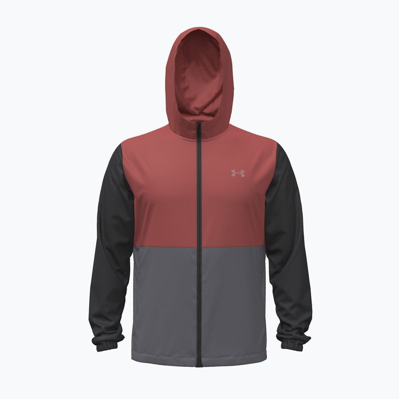 Kurtka do biegania męska Under Armour Velociti Hooded Jacket ultimate black/heritage red/reflective