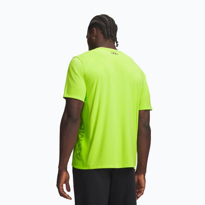 Koszulka treningowa męska Under Armour Tech Utility SS green citrine/black 2