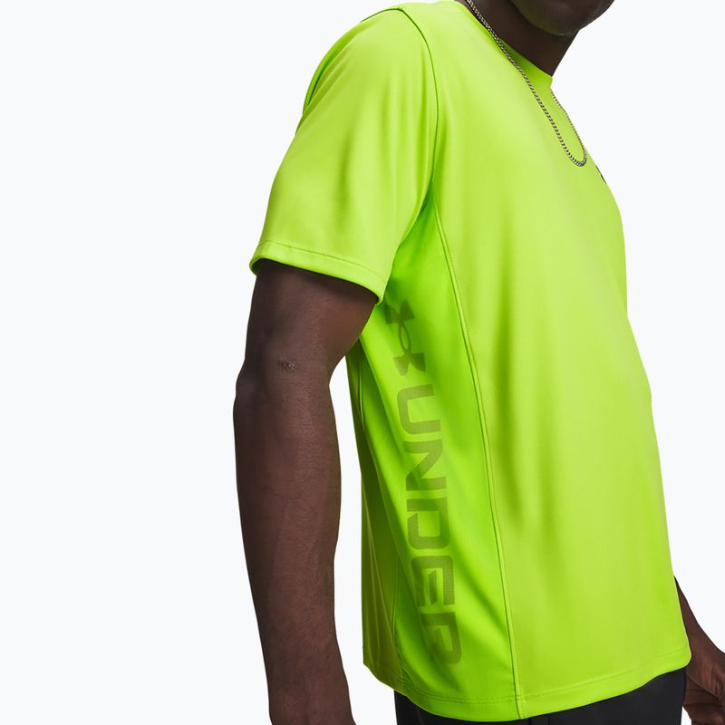 Koszulka treningowa męska Under Armour Tech Utility SS green citrine/black 3