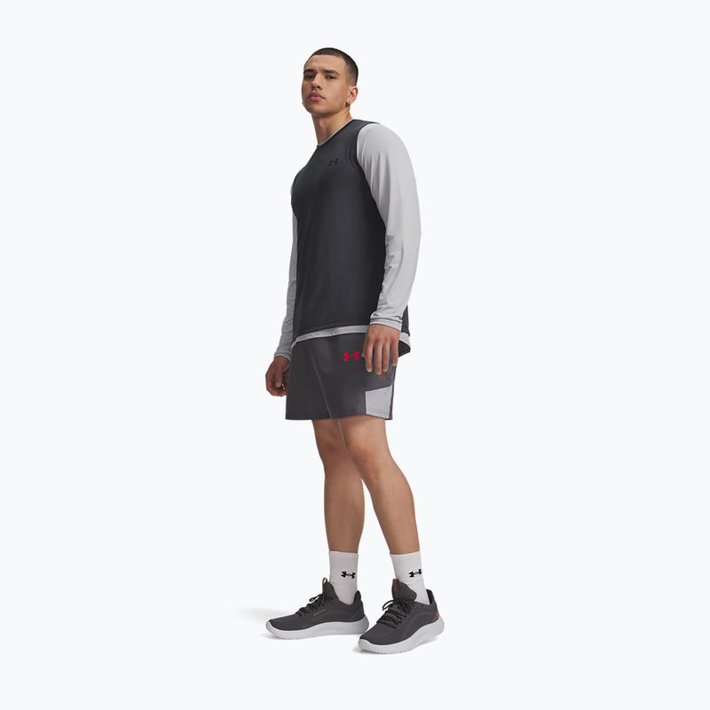 Spodenki treningowe męskie Under Armour Tech Utility Shorts castlerock/mod gray/racer red 2